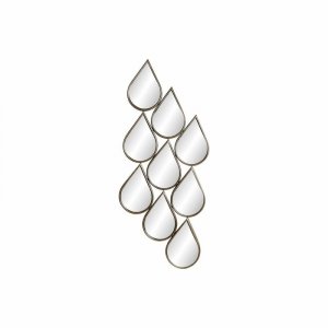 Lustro ścienne DKD Home Decor Złoty Nowoczesny Łza 40 x 2,5 x 100 cm