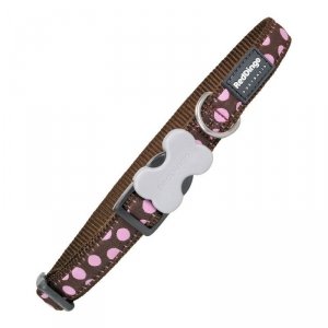 Obroża dla psa Red Dingo Style Różowy Kropki (2 x 31-47 cm)