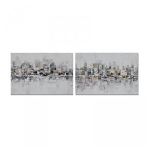 Obraz DKD Home Decor 120 x 2,8 x 80 cm Abstrakcyjny Loft (2 Sztuk)