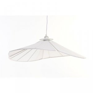 Lampa Sufitowa DKD Home Decor Metal Płótno Biały 50 W (68 x 68 x 21 cm)