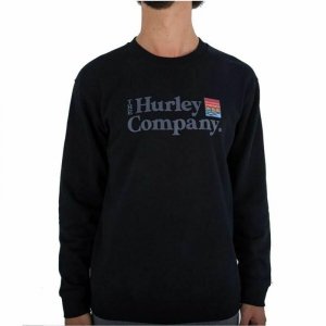 Bluza bez kaptura Męska Hurley Canyon Summer Czarny