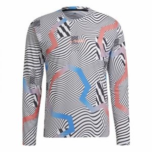 Koszulka z długim rękawem Męska Adidas Terrex Primeblue Trail Biały