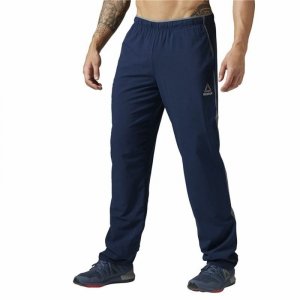 Długie Spodnie Dresowe Reebok Workout Ready Ciemnoniebieski Mężczyzna