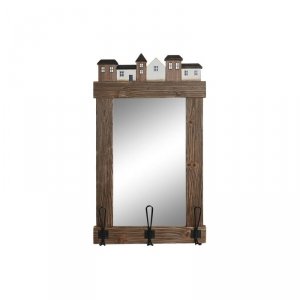 Lustro ścienne DKD Home Decor Brązowy Wykończenie antyczne 40 x 9 x 68 cm