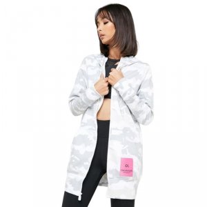 Kurtka Sportowa Damska Calvin Klein Full Zip Biały