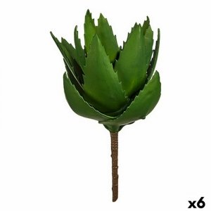 Roślina Dekoracyjna Ibergarden YD181153 Plastikowy Aloe Vera 13 x 24,5 x 14 cm (6 Sztuk)