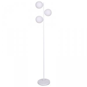 Lampa Stojąca DKD Home Decor 35 x 25 x 167 cm Szkło Metal Biały 220 V 50 W
