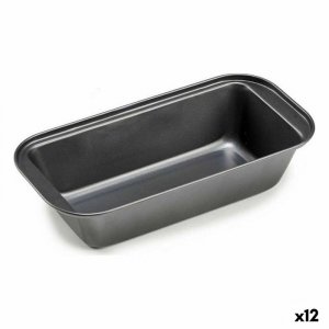 Prostokątna forma Kinvara CK80899 Ciemny szary Metal Stal węglowa (12 Sztuk)