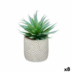Roślina Dekoracyjna Ibergarden QY-H012 Drewno Plastikowy Cement Sukulent 17 x 21 x 17 cm (8 Sztuk)