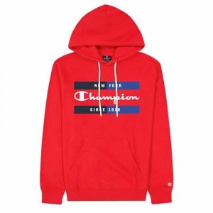 Bluza z kapturem Męska Champion New York Czerwony