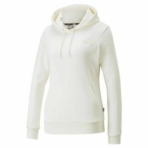 Bluza z kapturem Damska Puma Essentials Embroidery Biały