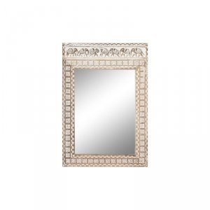 Lustro ścienne Home ESPRIT Biały Naturalny Słoń Indianin 83 x 4 x 121 cm
