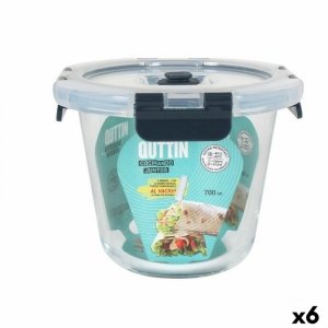 Hermetyczne pudełko na lunch Quttin Zawór próżniowy 700 ml 14 x 14 x 11 cm (6 Sztuk)