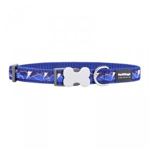 Obroża dla psa Red Dingo STYLE LIGHTNING Granatowy 31-47 cm