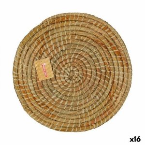 Podkładki na stół Privilege Korne Brązowy wiklinowy Ø 35 cm (16 Sztuk)