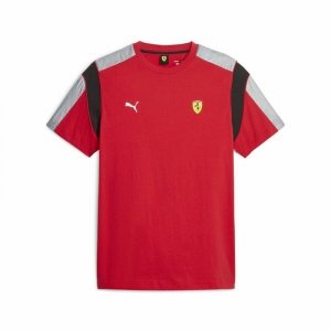 Koszulka z krótkim rękawem Męska Puma Ferrari Race MT7 Czerwony