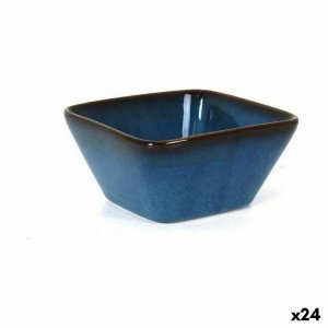 Miska na Przekąski La Mediterránea Pica-pica Niebieski Kwadratowy 10,5 x 5,3 cm (24 Sztuk)