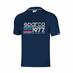 Koszulka z krótkim rękawem Sparco S01329BM2M Granatowy