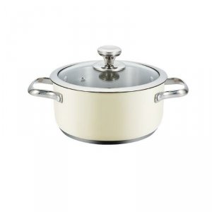 Garnek z Pokrywką Haeger PA-18H.006A Beżowy Ø 18 cm
