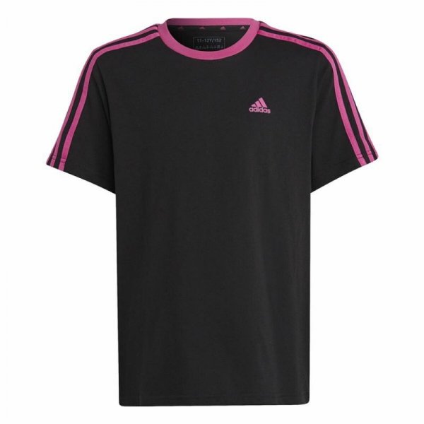 Koszulka z krótkim rękawem dla dzieci Adidas Essentials Czarny