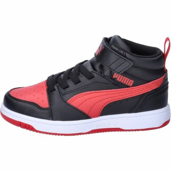 Obuwie Sportowe Dziecięce Puma Rebound V6 Mid Czarny Czerwony
