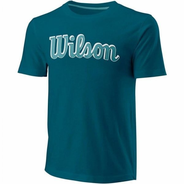 Koszulka z krótkim rękawem Męska Wilson Niebieski