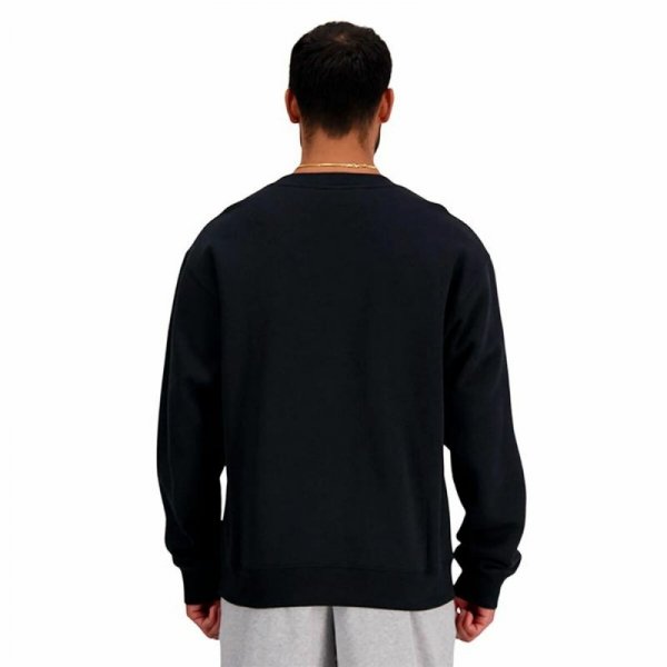 Bluza bez kaptura Męska New Balance Sport Essentials Fleece Logo Czarny