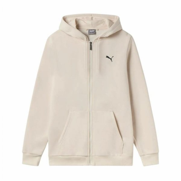 Bluza z kapturem Męska Puma Essentials+ Graphic Hoodie Fz Beżowy