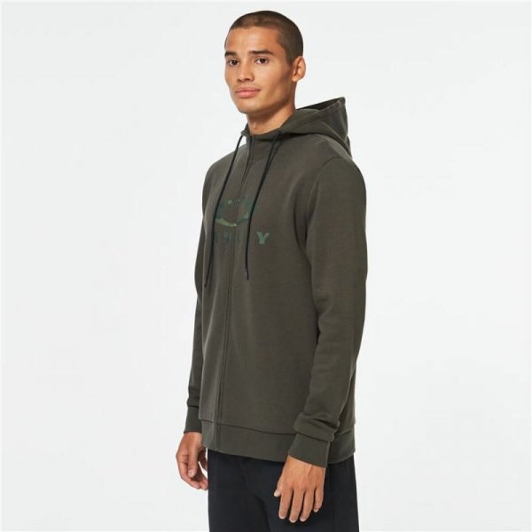 Bluza z kapturem Męska Oakley Bark Fz Hoodie 2.0 Kolor Zielony Ciemna zieleń