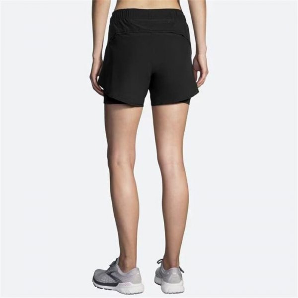 Krótkie Spodenki Sportowe Damskie Brooks Chaser 5&quot; 2-in-1 Czarny