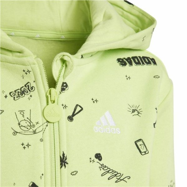 Dres Dziecięcy Adidas Lk Bluv Q3 Kolor Zielony 2 Części