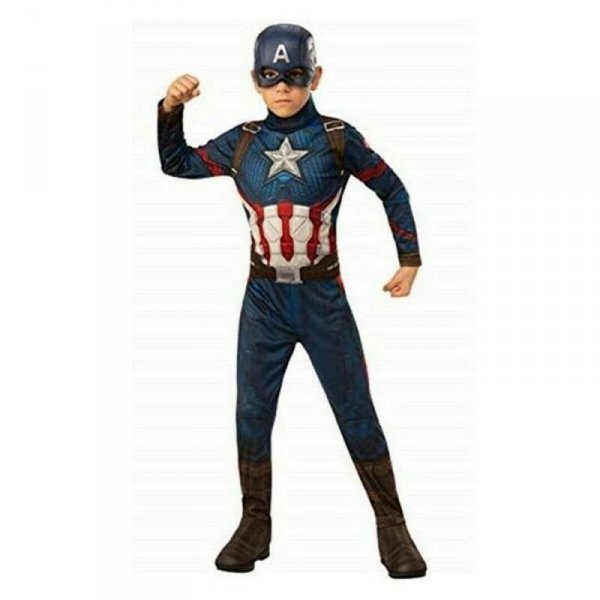 Kostium dla Dzieci Captain America Avengers Rubies 700647_L Niebieski Biały Czerwony Srebrzysty Srebro L