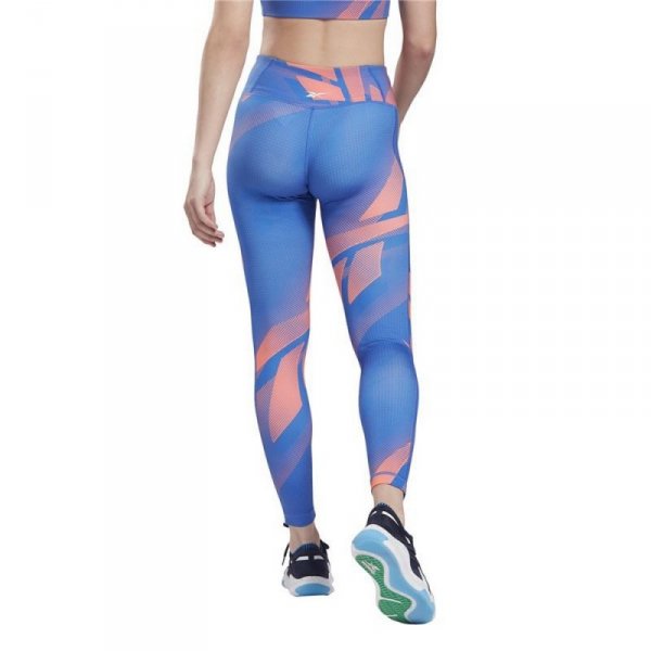 Legginsy Sportowe Damskie Reebok MYT Printed Niebieski