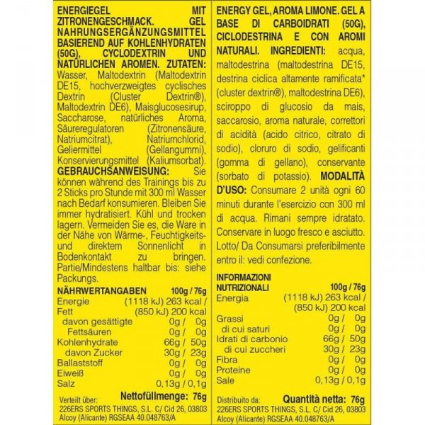 Napój Energetyczny 226ERS 5011 Cytrynowa