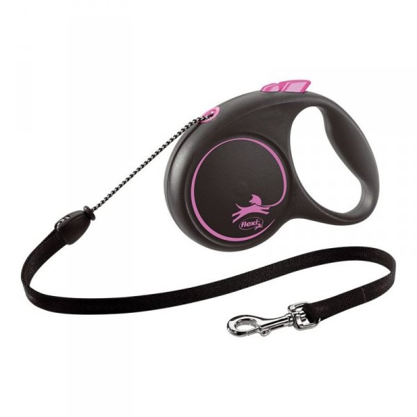 Smycz dla psa Flexi BLACK DESIGN 5 m Różowy Rozmiar XS