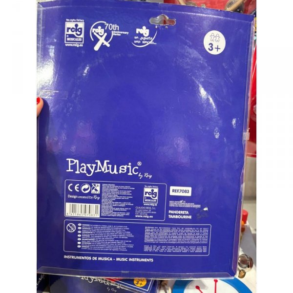 Tamburyn Reig Ø 20,5 cm Drewno Plastikowy 20,5 cm