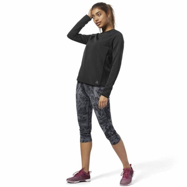 Koszulka z długim rękawem Damska Reebok Thermowarm Deltapeak Czarny