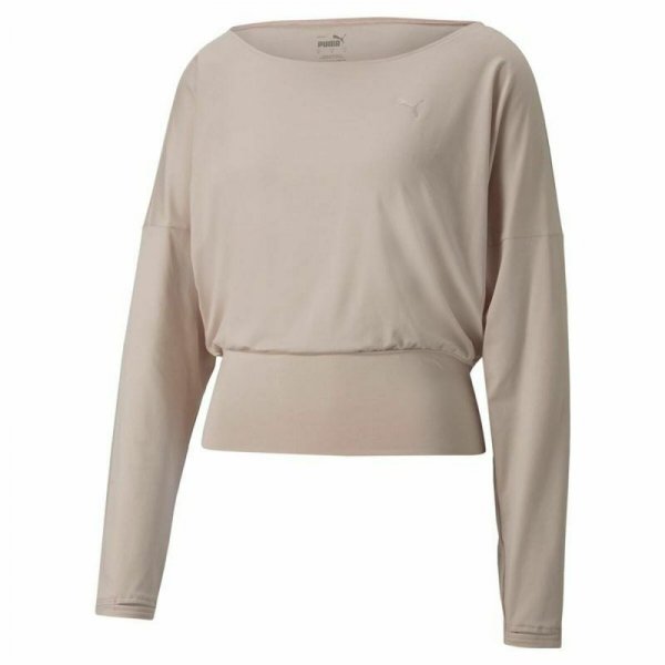 Bluza bez kaptura Damska Puma Studio Yogini Lite Łosoś