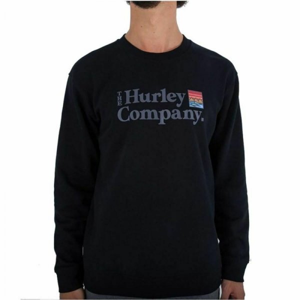 Bluza bez kaptura Męska Hurley Canyon Summer Czarny