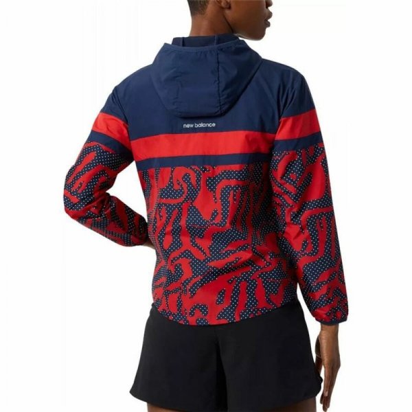 Kurtka Sportowa Damska New Balance Printed Accelerate Niebieski