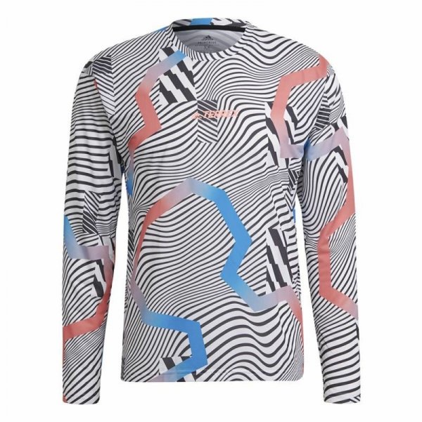 Koszulka z długim rękawem Męska Adidas Terrex Primeblue Trail Biały