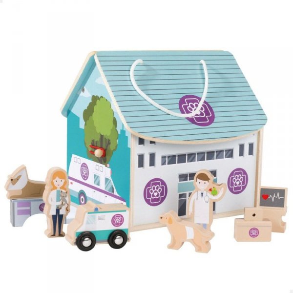 Playset Woomax Weterynarz 9 Części 4 Sztuk 19 x 18 x 19 cm