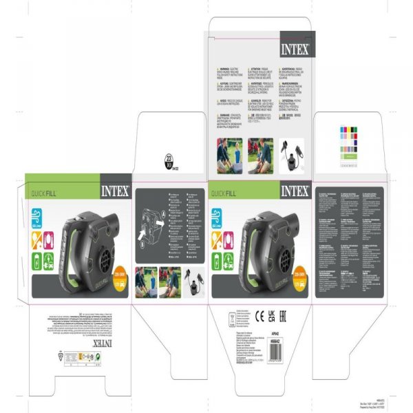 Pompka Elektryczna Intex Quick Fill Wielokrotnego ładowania 220-240 V 4 Sztuk