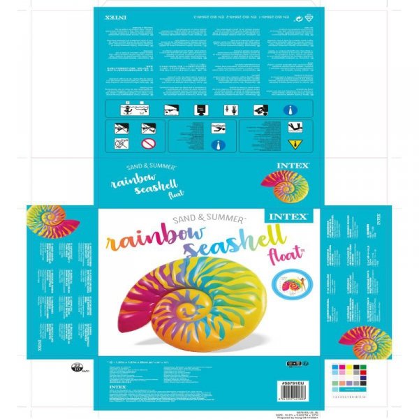 Dmuchany materac Intex Ślimak morski przodoskrzelny 15,7 x 25 x 12,7 cm (4 Sztuk)
