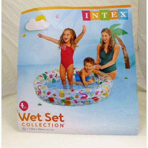 Dmuchany Fotel dla Dzieci Intex Tropikalny Fiszbiny 150 l 122 x 25 cm (12 Sztuk)