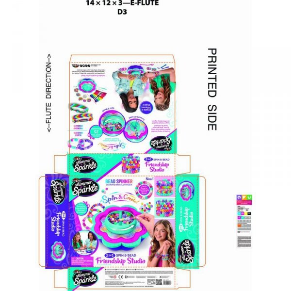 Zestaw do Tworzenia Bransoletek Cra-Z-Art Shimmer &#039;n&#039; Sparkle Plastikowy 22,5 x 6,5 x 22,5 cm 2 w 1 (2 Sztuk)