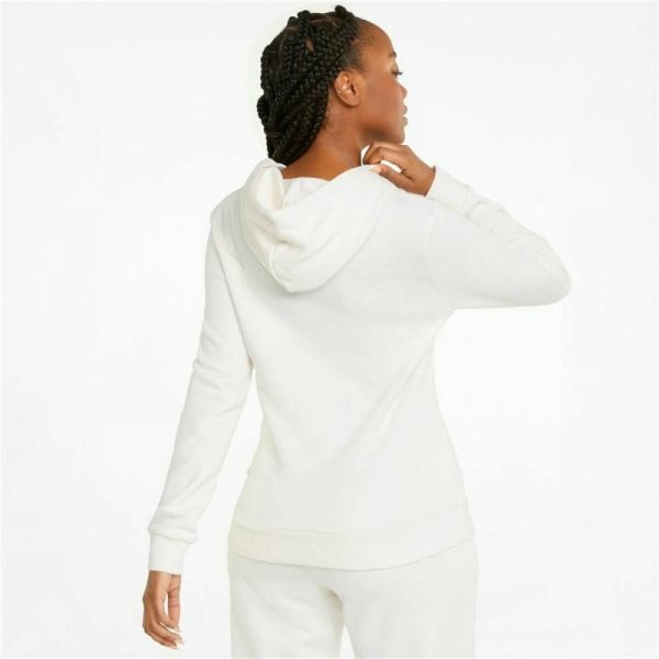 Bluza z kapturem Damska Puma Essentials Embroidery Biały