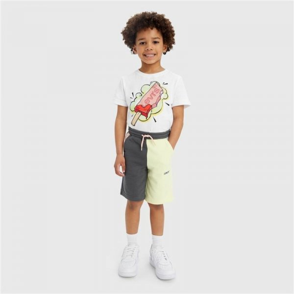 Krótkie Spodenki Sportowe Dziecięce Levi&#039;s French Terr 63392 Dwuowy Czarny