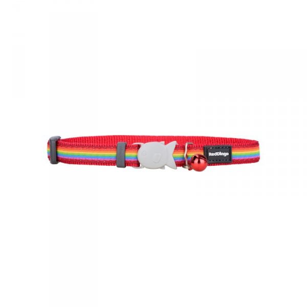 Obroża dla kota Red Dingo Rainbow 20-32 cm Wielokolorowy