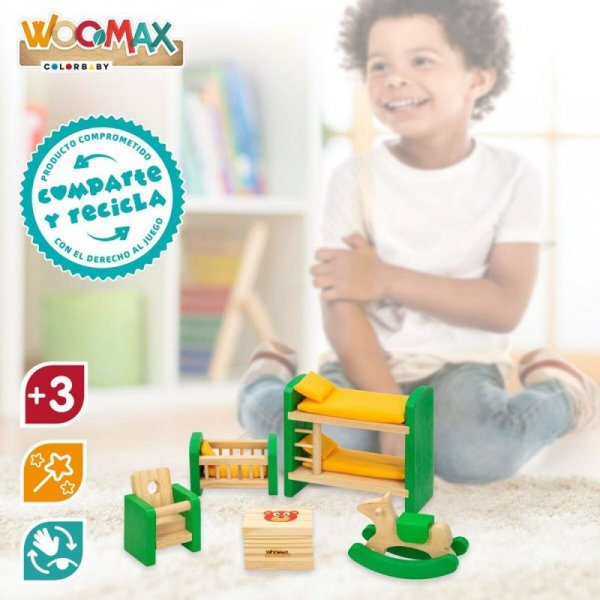 Doll&#039;s house bedroom Woomax (6 Sztuk)